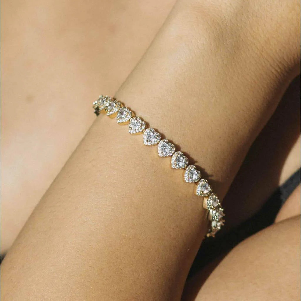 Heart on Ice 8mm Tennis Bracelet